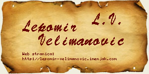 Lepomir Velimanović vizit kartica
